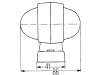 Hella® Positionsleuchte quadratisch, oben/seitlich links/rechts, 98 x 85 x 86 mm, mit Umrisslicht, vorverkabelt, 2XS 955 031-001