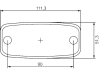 Hella® LED-Positionsleuchte eckig, hinten links/rechts, rot, 111,3 x 51,3 x 22 mm, 9 – 36 V DC, E9 1553, 2TM 357 008-021