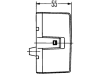 Hella® Schlussleuchte quadratisch, links/rechts, 102 x 98 x 55 mm, P21W; R10W, Schlusslicht; Bremslicht; Blinklicht; Kennzeichenlicht, 2SE 004 623-001