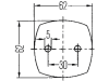 Hella® Lichtscheibe quadratisch, vorn links/rechts, 62 x 62 mm, für Positionsleuchte, 9EL 357 012-121