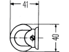 Hella® Blinkleuchte oval, vorn/hinten links/rechts, 83 x 40 x 41 mm, mit chrombrillantem Rand, Befestigung Anbau; senkrecht; 2 St. Schraube M 4, 2BA 001 227-201