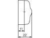 Hella® LED-Positionsleuchte quadratisch, seitlich links/rechts, orange, 111,3 x 51,3 x 22 mm, ohne Halter, E9 1553, 2PS 357 008-001