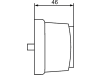 Hella® Schlussleuchte quadratisch, links/rechts, 62 x 62 x 46 mm, C5W, Schlusslicht, 2TM 357 012-011
