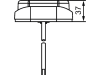Hella® LED-Schlussleuchte quadratisch, Schluss-, Brems-, Blink- und Rückfahrlicht mit Rückstrahler, 12 – 24 V DC, 2VP 357 018-001