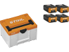 STIHL Akku-Box "Systainer³" mit 4 x AP 500 S und AL 301, EA01 200 0009