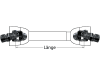 Gelenkwelle Dreikantprofil, Scherbolzenkupplung Baugröße 4; 2300, 1.284 mm