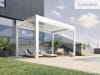 biohort® Pergola weiß; silber-metallic, Lamellendach silber-metallic, 4 x 3,5 m
