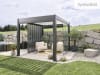 biohort® Pergola dunkelgrau-metallic; silber-metallic, Lamellendach silber-metallic, 4,5 x 3,5 m