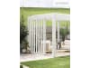 biohort® Lamellenseitenwand für Pergola, weiß, 200 cm, B419005