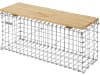 bellissa Gartenbank Gabione Basic 100 x 30 x 46 cm  silver; natur , Füllmenge 190 kg
