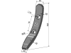 Industriehof® Schmalschar 197 x 25 mm; 35 mm, für Spurlockerer Amazone, 101.002474