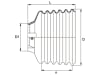 Walterscheid Schutztrichter "SC05" W; WW80° 2100; 2280, 135 x 104 mm, 6 Rippen, 1365259