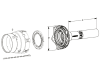 Walterscheid Schutzhälfte "SPFH25" PW80° 480; 580, innen, 1.000 mm, mit Flexo-Trichter, 1136365