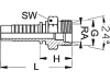 Außengewindenippel "CES", schwer, Aussenkung 24°, NW DN 8 - 5/16", RA 12, M 20 x 1,5