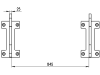 Düvelsdorf Anschraubplatte D-Lock; Weidemann 50 mm (845 mm), 2 St., 5120045