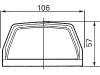Kennzeichenleuchte hinten links/rechts, schwarz, quadratisch, 106 x 57 x 57 mm, Sockel BA15s