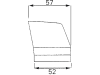 Kennzeichenleuchte hinten links/rechts, schwarz, eckig, 106 x 57 x 57 mm, Sockel BA15s