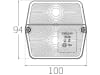 Lichtscheibe quadratisch, 100 x 94 mm, für Blink-Positionsleuchte "ROM II"  (Best. Nr. 11574555, 11574556)