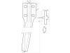 Kreiseleggenzinken links 65 x 325 x 12 mm, Bohrung 13 mm, geschraubt für Cam, Eberhardt, Frost