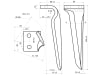 Kreiseleggenzinken links/rechts 90 x 285 x 12 mm, Bohrung 17 mm, geschraubt für Brenig, CELLI, PERUGINI, Falc, Kverneland, Landsberg, Maletti, Maschio, Ortolan, RAU, Tortella, VOGEL &  NOOT