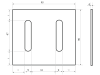 Abstreifer 90 x 95 x 4 mm, Bohrung L x B 42 x 8,5 mm für Maschio Zahnpackerwalzen