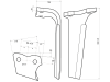 Kreiseleggenzinken links/rechts 110 x 300 x 16 mm, Bohrung 17 mm, geschraubt für Kuhn