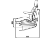 Traktorsitz "Profi-Star 2 Plus", luftgefedert, in der Rückenlehne, PVC/Stoff