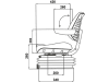 Traktorsitz "Compact Star MC", mechanisch gefedert, PVC/Stoff