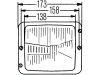 Hella® Hauptscheinwerfer links/rechts, Halogen H4, 12 V, 173 x 144 x 99 mm, eckig, 1AA 004 109-201