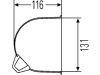 Hella® Gehäuse für Hauptscheinwerfer (Best. Nr. 10065996, 10065997, 10065998, 10065999, 10066000), Kunststoff, 9BG 127 426-001