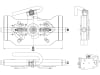 Rockinger Adapterplatte "RO899G", höhenverstellbar, Stützlast 3.000/2.000 kg, 320/20/30 mm, für Original Sauermann Anhängeböcke, RO899G2070C