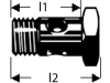 Hohlschraube "HSR" 1/8"-28, Hochdruck, Stahl, verzinkt