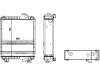 Wasserkühler für Traktor Case IH MXU 115–135; Traktor Ford New Holland TS 115A–135A, Traktor Steyr 6115–6135, 440136N