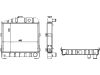 Wasserkühler für Traktor Case IH Serie 33 und 40, 440016N