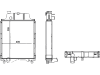 Wasserkühler für Traktor John Deere 1640–2140, 440038N