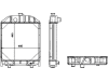 Wasserkühler für Traktor Landini Cingolati, 5500–8550; Traktor Massey Ferguson 154–294S, 440052N