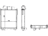 Wasserkühler für Traktor John Deere 2250–2850, Netz 460 x 525 x 68 mm, 440042N