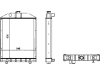 Wasserkühler für Traktor Fiat 1180, 1280, 1380, 440091N