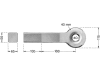 Rockinger Zugöse Ø 40 mm, Stützlast 900 kg, D-Wert 168 kN für Schweizer Anhängekupplung "RO847B", ROE57229