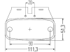 Hella® LED-Seitenmarkierungsleuchte eckig, 111,3 x 51,3 x 20,9 mm, 24 V, E24 5881, 2PS 345 600-071