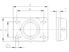 Rockinger Zugmaul "RO865B", automatisch, ohne Sicherheitssensor mit Flansch , Ø Bolzen 38 mm, schwarz, für Traktor mit Flansch