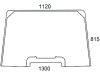 Frontscheibe, klar, Siebdruck, für Case IH Maxxum 100, 110, 115, 125, 140, Kabine Maxxum; Multicontroller; X-line