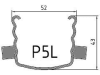 Dr. Reisacher Zeilenpfähle P5L   mit R-Haken  bandverzinkt