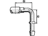 Rohrbogen "RB-hoch" mit Ringstück hoch, 90 °, NW 2, Ø Ring 8 mm