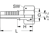 Dichtkegelnippel "DKOL" gerade, leicht, NW DN 12 - 1/2", M 22 x 1,5, RA 15