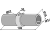 Industriehof® Lagerwelle für Lagerung mit Vierkantwelle 36 x 36/38 x 38/40 x 40 mm, 75; 82 x 57 x 180 mm, 31-0037E