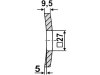 Industriehof® Vorschweißring gewölbt, für Vierkantwelle 26 x 26 mm, 31-0070G