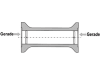 Industriehof® Zwischenstück, Länge 185 mm, Ø außen 98 mm, für universal 28 x 28/30 x 30 Vierkantwellen, Scheiben Ø 510 mm, 31-0002