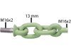 Kettenende links/rechts für Unterlenker Deutz-Fahr D2506 – D5506, D4007 – 4807, Intrac 2002, 2003