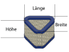 Luftfilter, 117 x 95 x 71,4 mm, für Kohler Command CV11, CV12,5, CV14